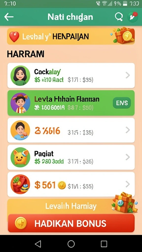 Beragam pilihan permainan yang seru dan mengasyikkan.