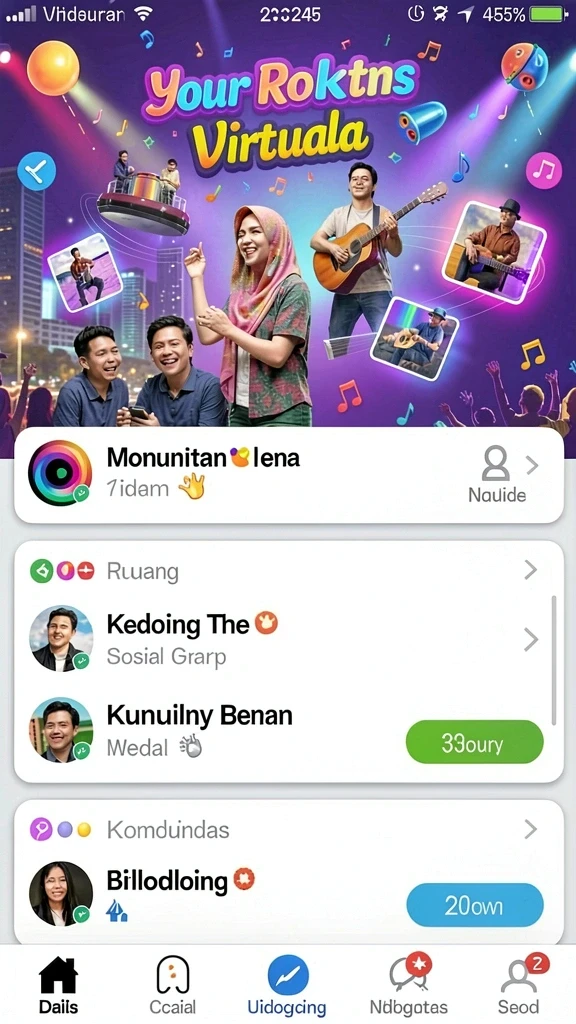 Fitur tantangan harian yang menarik untuk diikuti.