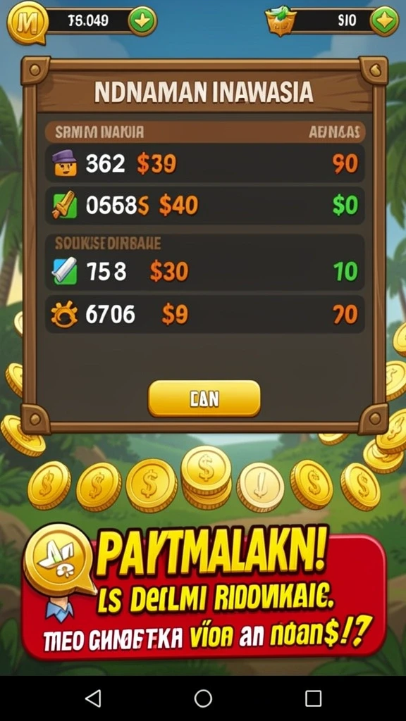 Pengaturan karakter yang dapat disesuaikan pengguna.