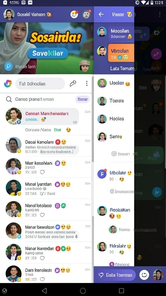 Tampilan antarmuka CUCUTOTO yang menarik dan mudah digunakan.