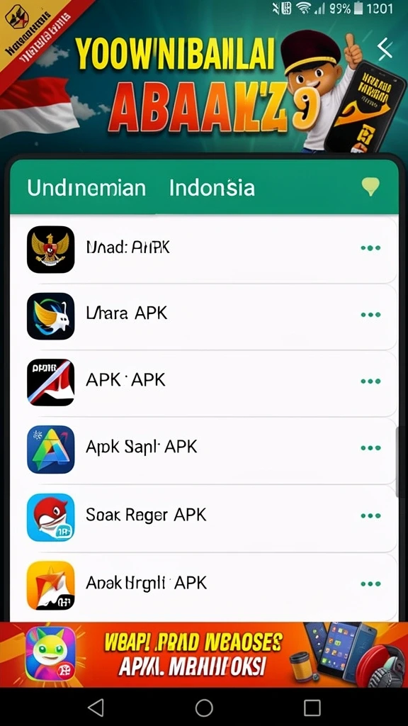 Menu pilihan strategi yang intuitif.