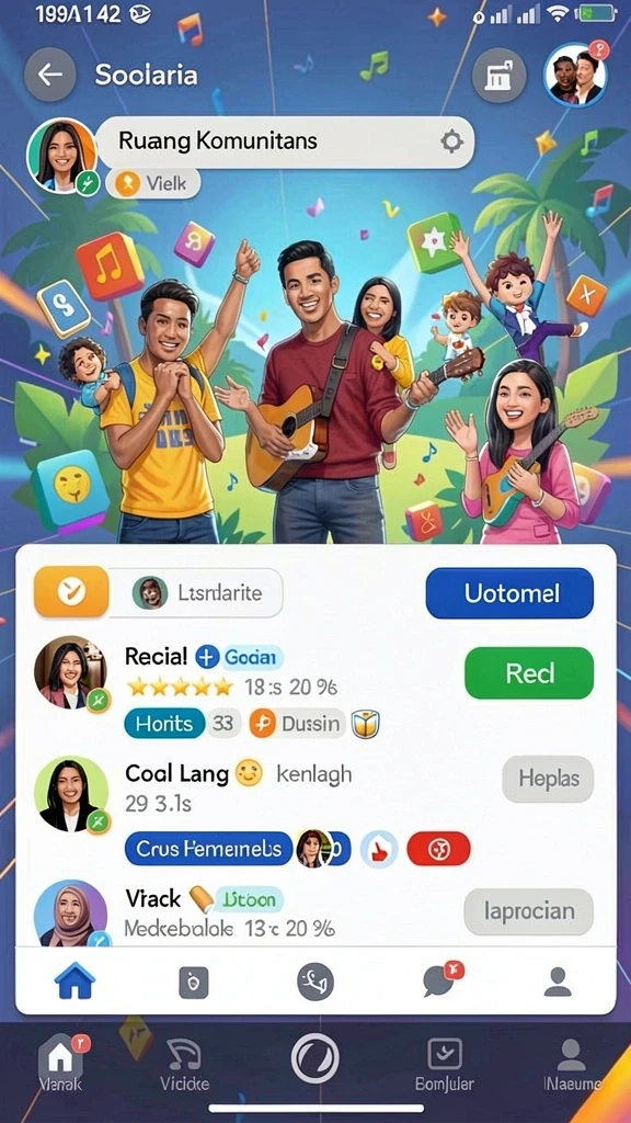 Momen seru saat bermain dengan teman-teman online.