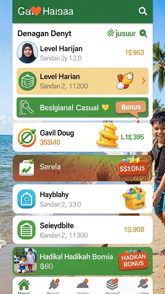 Leaderboard yang menunjukkan pemain terbaik.