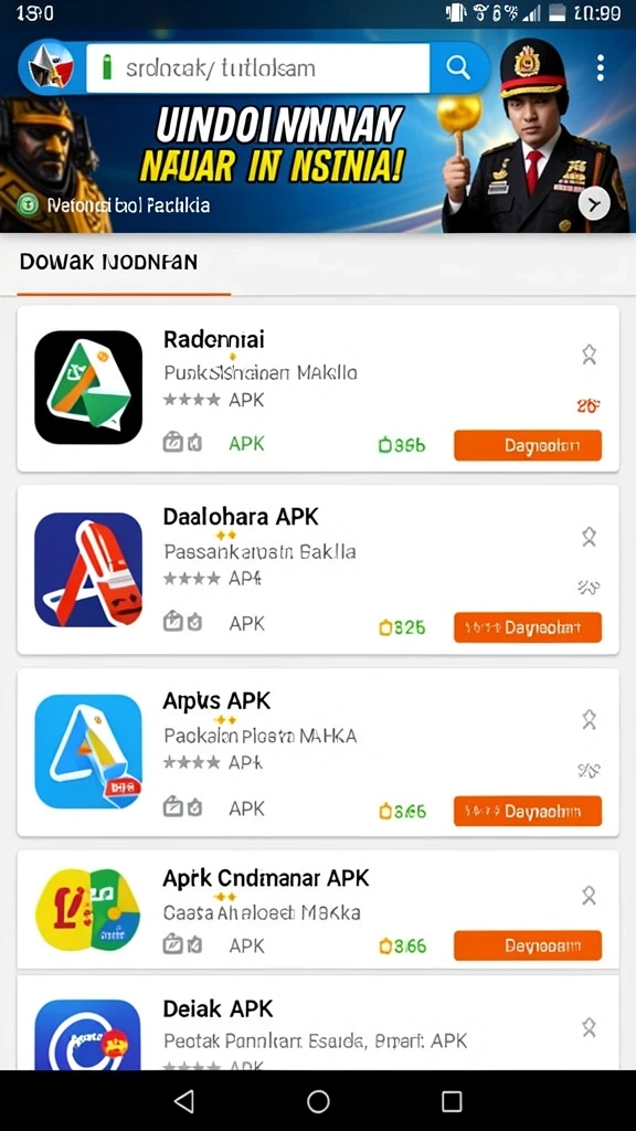 Tampilan awal yang menarik dan modern.