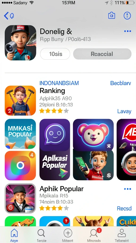 Leaderboard yang menunjukkan peringkat pemain secara real-time.