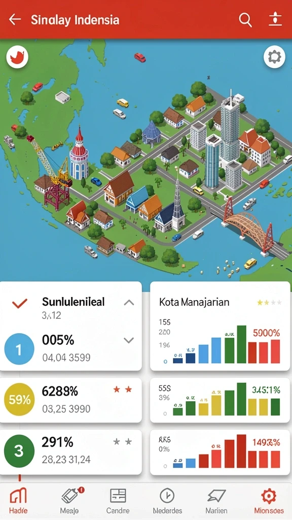 Misi yang menantang di setiap level yang dimainkan.