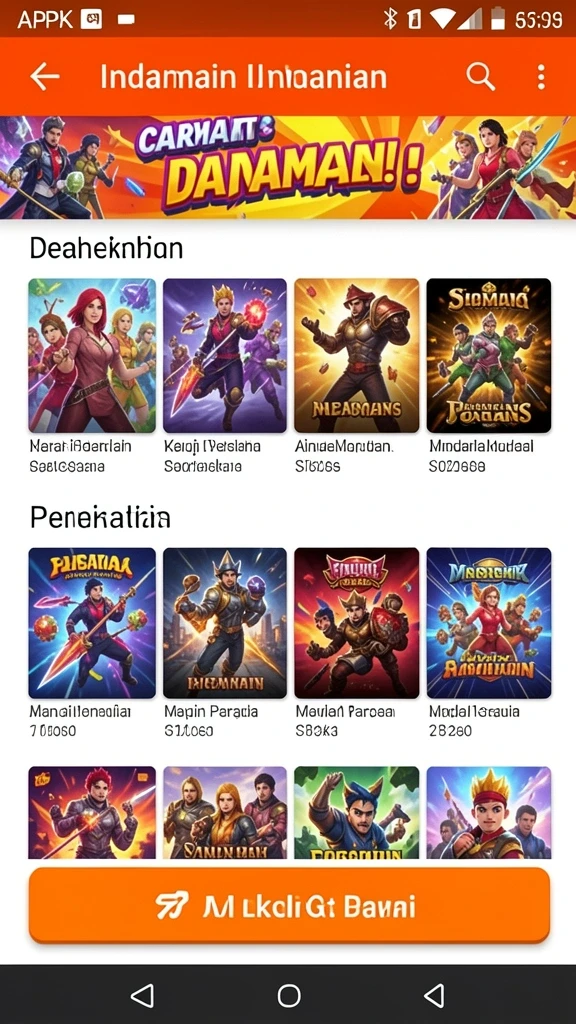 Tampilan awal aplikasi SUPERVIP yang menarik.