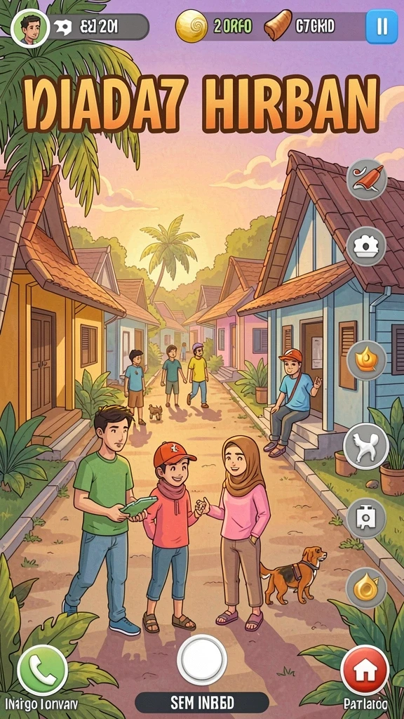 Tampilan menu utama yang menarik dan mudah digunakan.