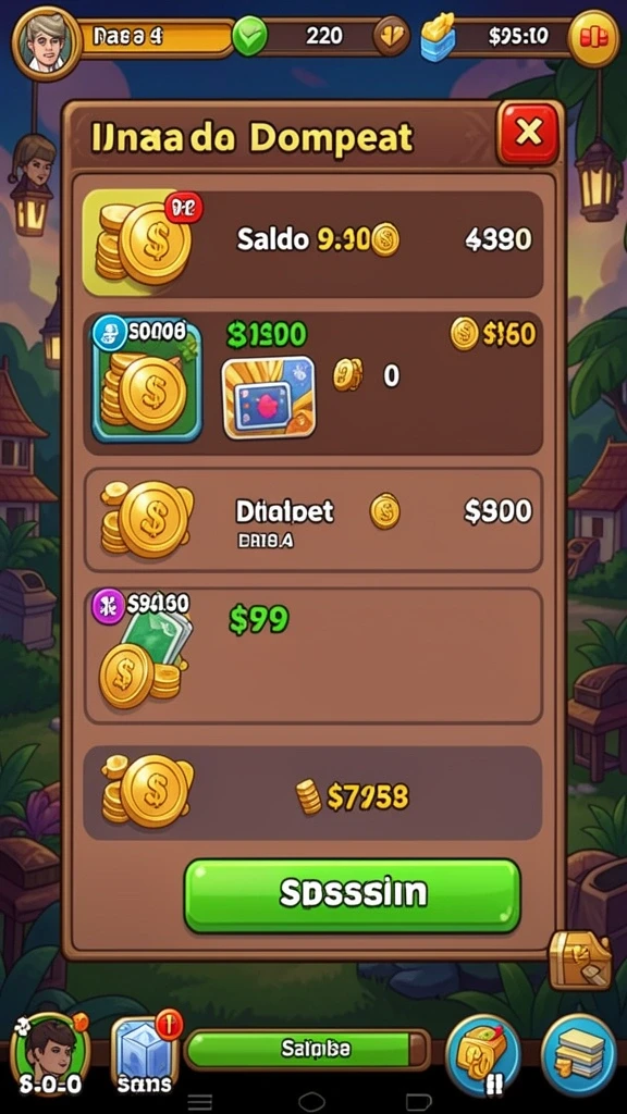 Screenshot aplikasi WONGTOTO yang menampilkan tampilan utama permainan.
